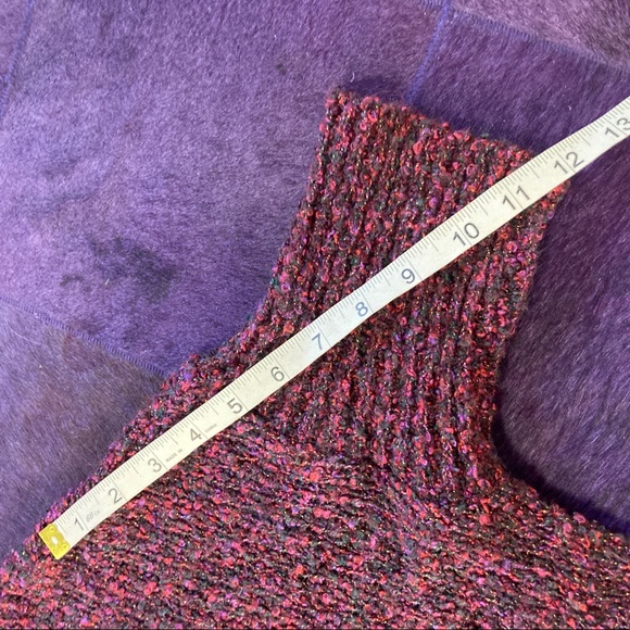 Sparkle & Fade womens Plum Multi Colored Sweater Gorgeous colors Sz M - Picture 8 of 10